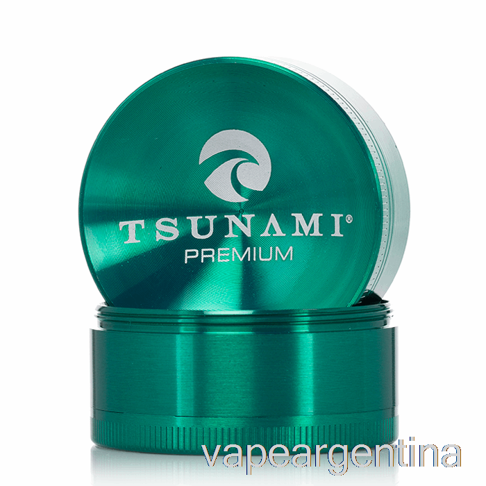Molinillo Superior Hundido De 4 Piezas Tsunami De 1,9 Pulgadas, Vaporizador Verde (50 Mm) Descartable
